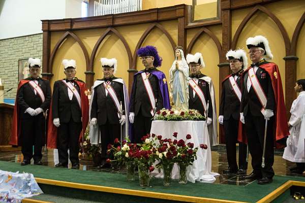 K of C Honour Guard at Marian Mass